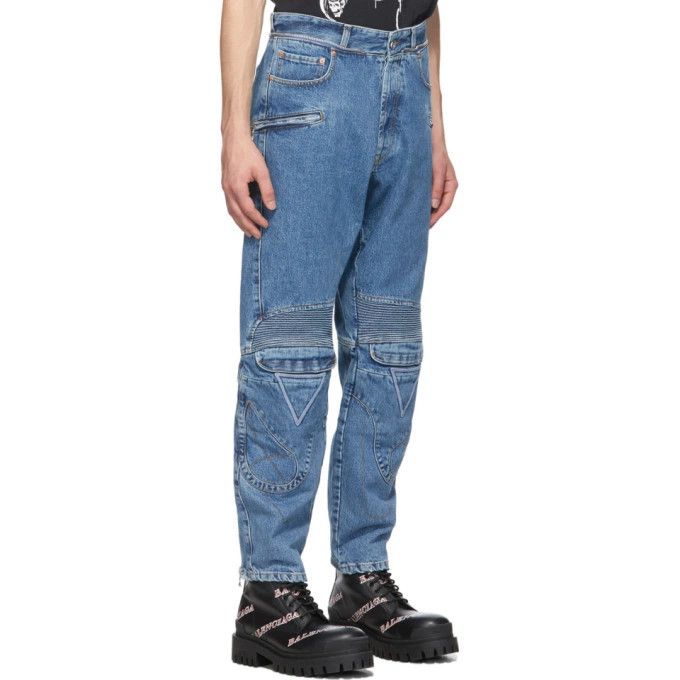 Vetements Multi Zip Embroidered Pocket Patch Biker Runway Jeans FW20 Size US 30 / EU 46 - 22 Thumbnail