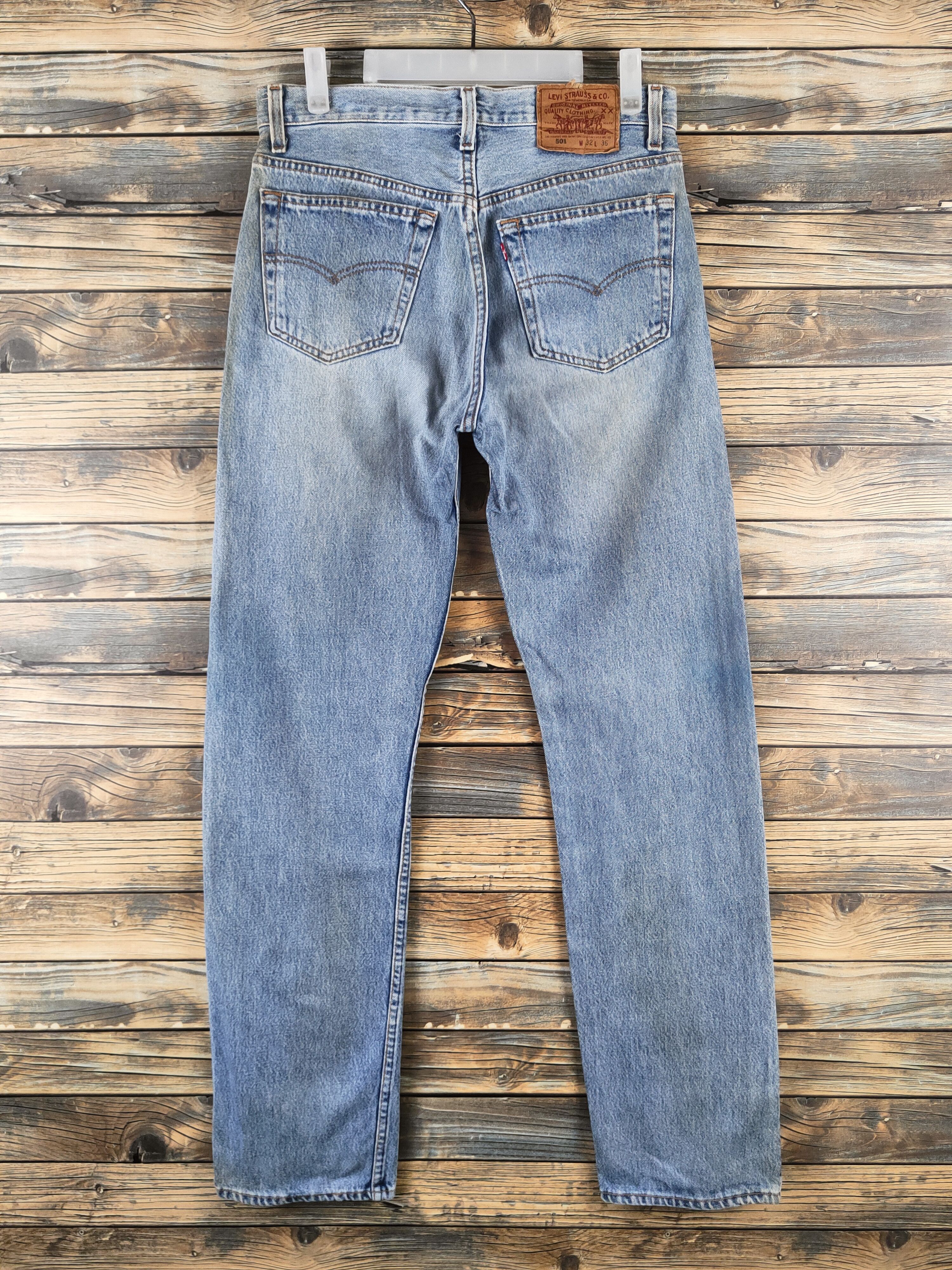 Levi's 501 Levi's Blue Distressed Ripped Jeans #S2809 Size US 31 - 7 Thumbnail