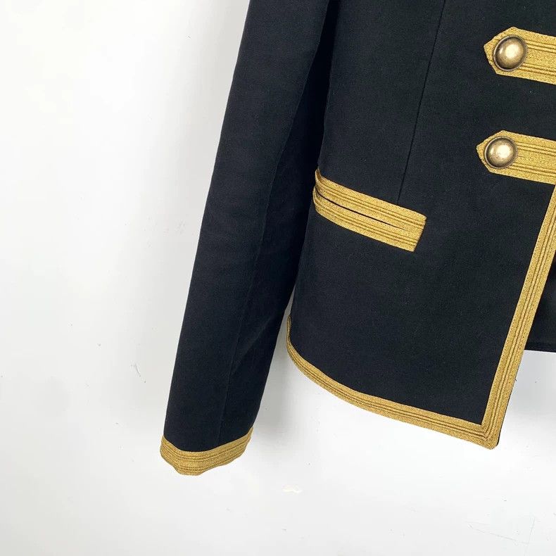 Saint Laurent Paris Saint Laurent Black Court Cotton Jacket 2504-Nextarrow Size XS / US 0-2 / IT 36-38 - 4 Thumbnail