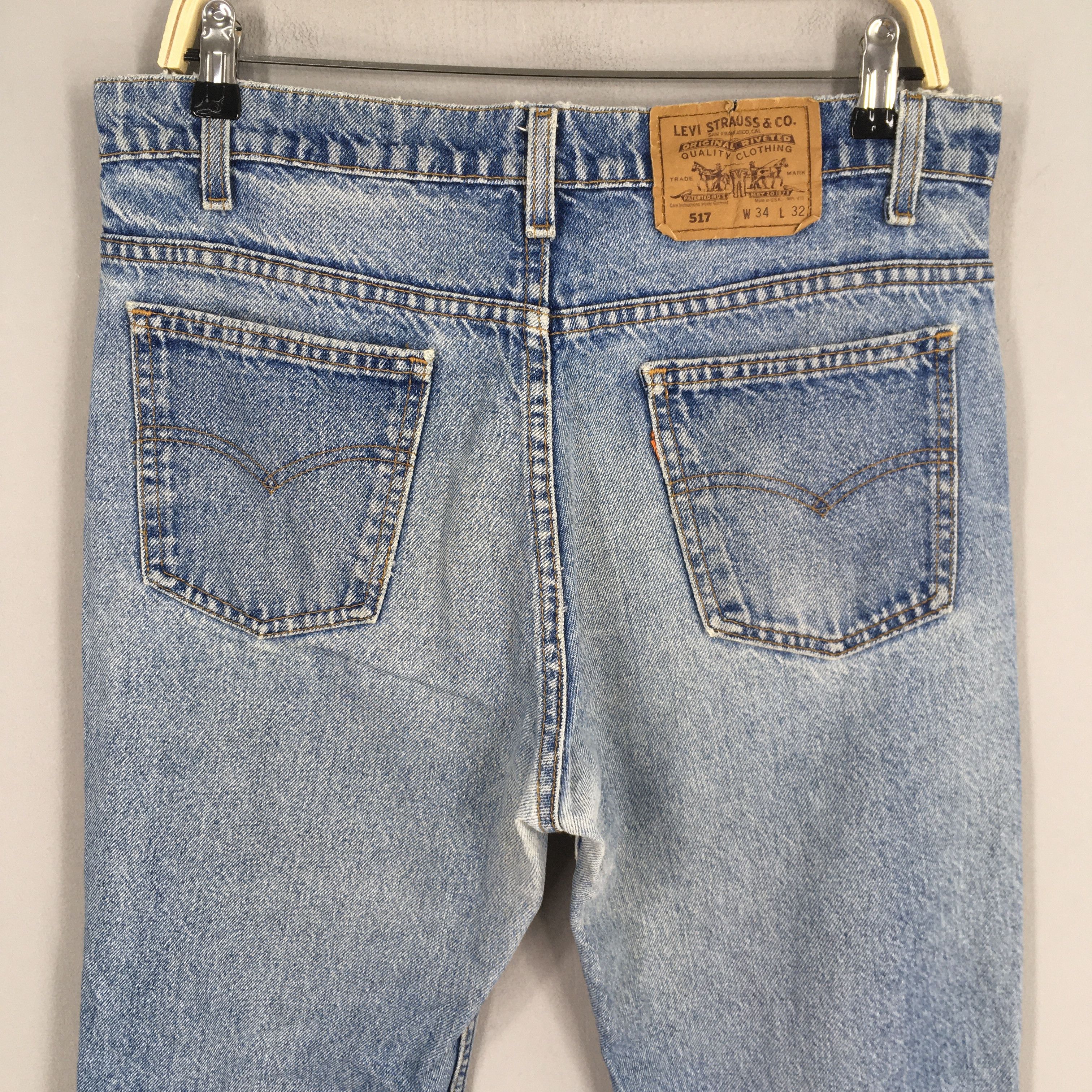 Levi's Size 31x26 Vintage 80s Levi's 517 Bootcut Flare Jeans S865 Size US 31 - 9 Thumbnail