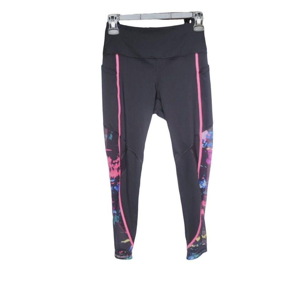 Fila NEW Sz S Fila Sport Black Athletic sport Leggings Pink Purpl Size 24" / US 00 / IT 34 - 2 Thumbnail