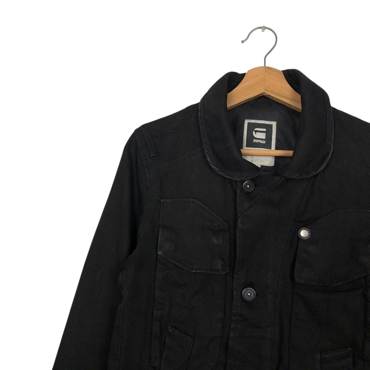 G-Star 🔥VINTAGE CROPPED BIKER JACKET G STAR RAW MULTI POCKETS Size US XS / EU 42 / 0 - 9 Thumbnail