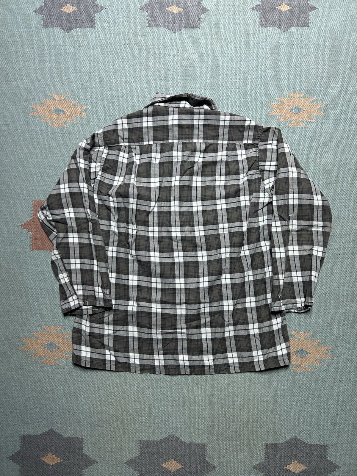 Vintage Vtg 1950s loop collar shirt Towncraft black whit rayon small Size US S / EU 44-46 / 1 - 7 Thumbnail