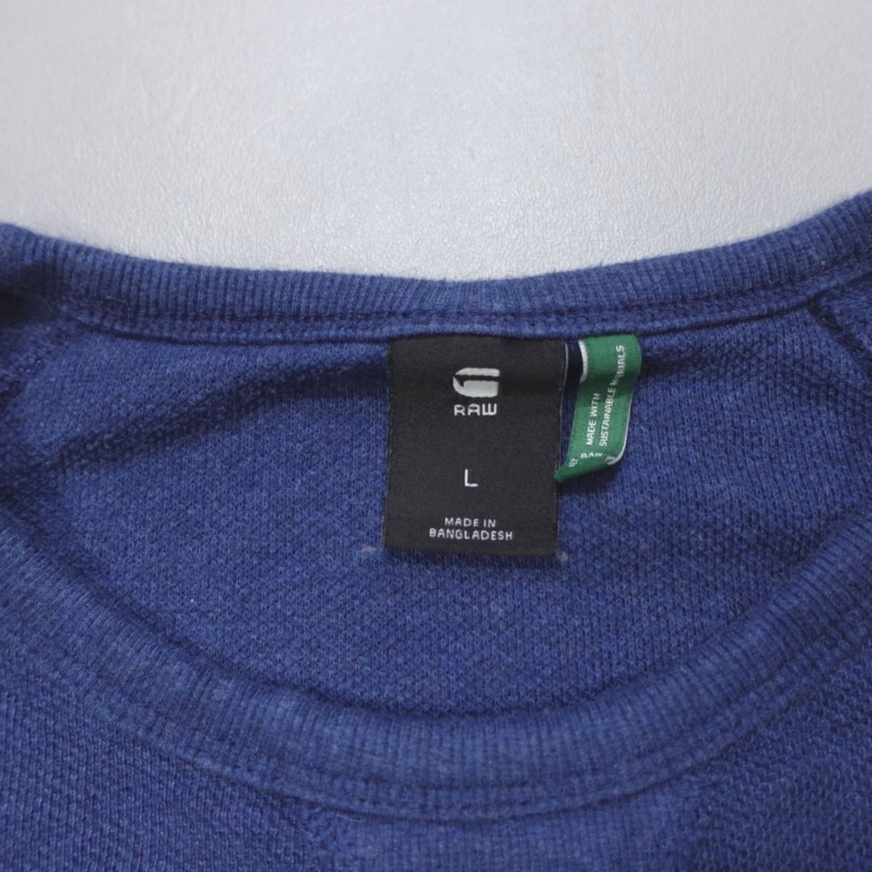 Vintage G-Star Raw Thermal Knit Crew Neck Pullover Sweatshirt L/S Men's Slim Fit Size L Blue Size US L / EU 52-54 / 3 - 3 Thumbnail
