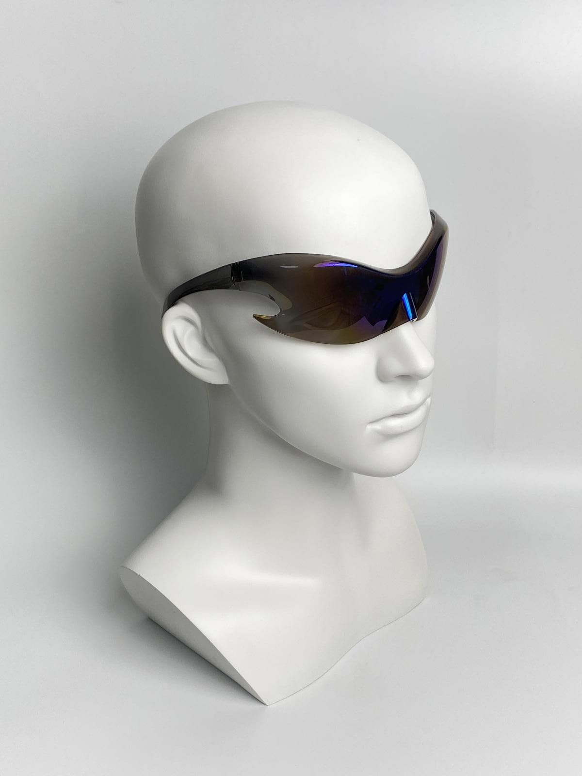 Japanese Brand Y2k Vtg Avant Garde Futuristic Sliver Sunglasses Unisex OS Size ONE SIZE - 5 Thumbnail