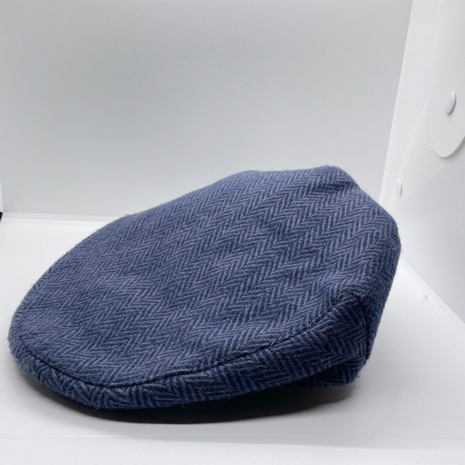 Vintage Oxford University Vtg Blue Wool Newsboy Flat Cap 7 1/2 61 UK Size ONE SIZE - 4 Thumbnail