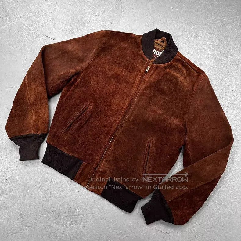 Schott Schott Vintage suede baseball jacket jacket Size US M / EU 48-50 / 2 - 1 Thumbnail