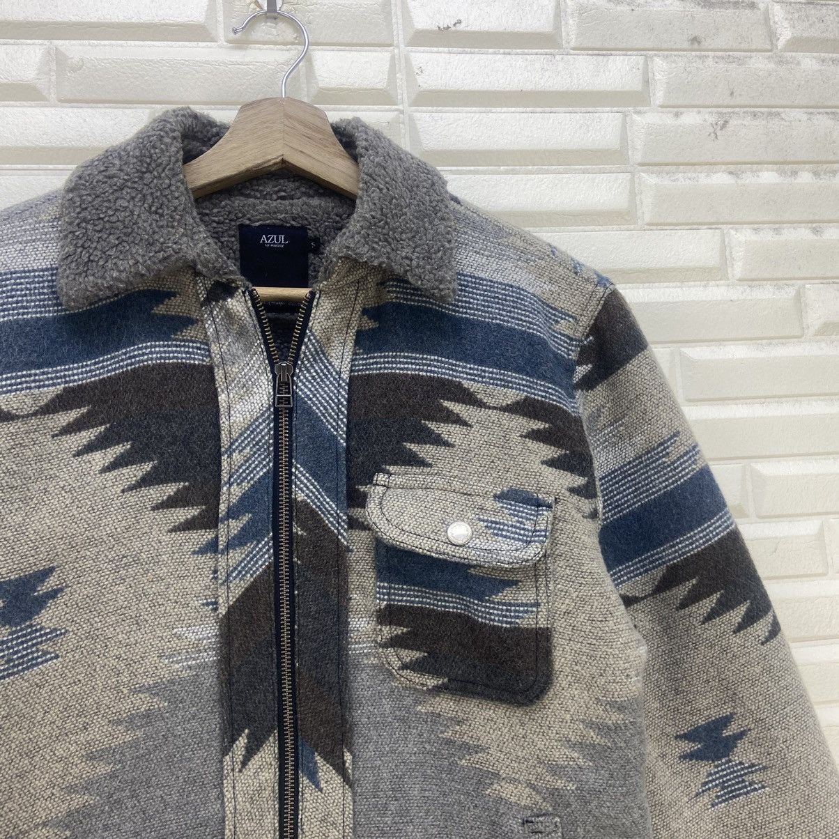 Japanese Brand Azul by Moussy Street Fashion Native Fleece Sherpa Jacket Size US S / EU 44-46 / 1 - 6 Thumbnail