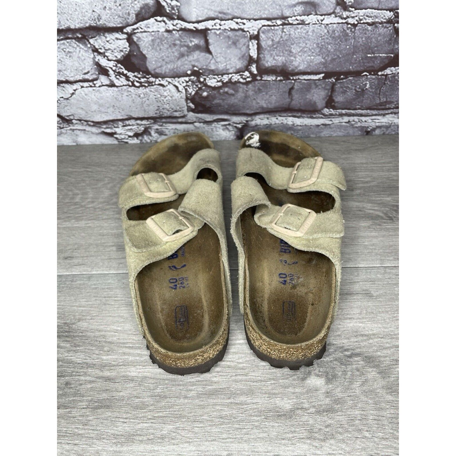Birkenstock Birkenstock Arizona SOFT FOOTBED Beige Suede Leather Sandals Size US 10 / IT 40 - 7 Thumbnail