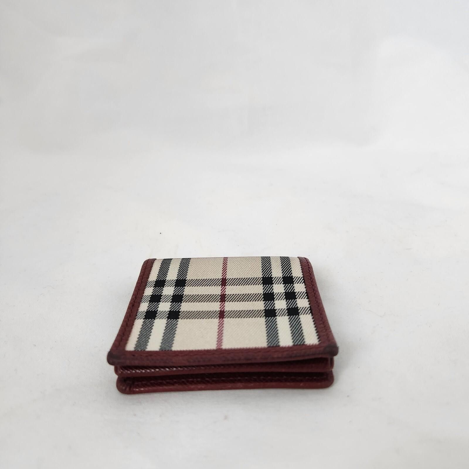 Burberry Burberry Coin Wallet Coin Purse Nova Check Canvas Leather Size ONE SIZE - 7 Thumbnail