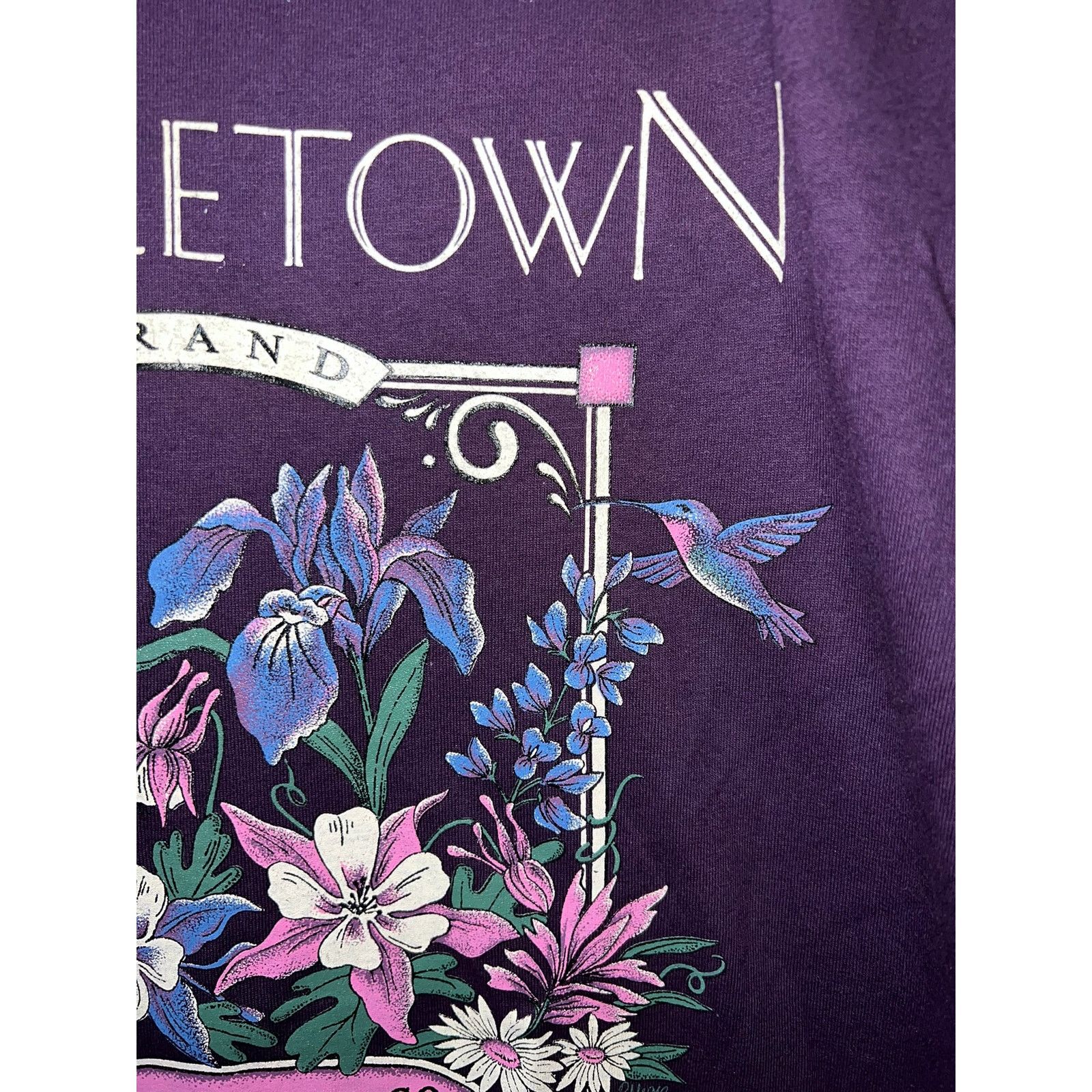 Jerzees Vintage Middletown Shirt Wildflower Flower 90s Tee VTG Large Size US L / EU 52-54 / 3 - 3 Thumbnail