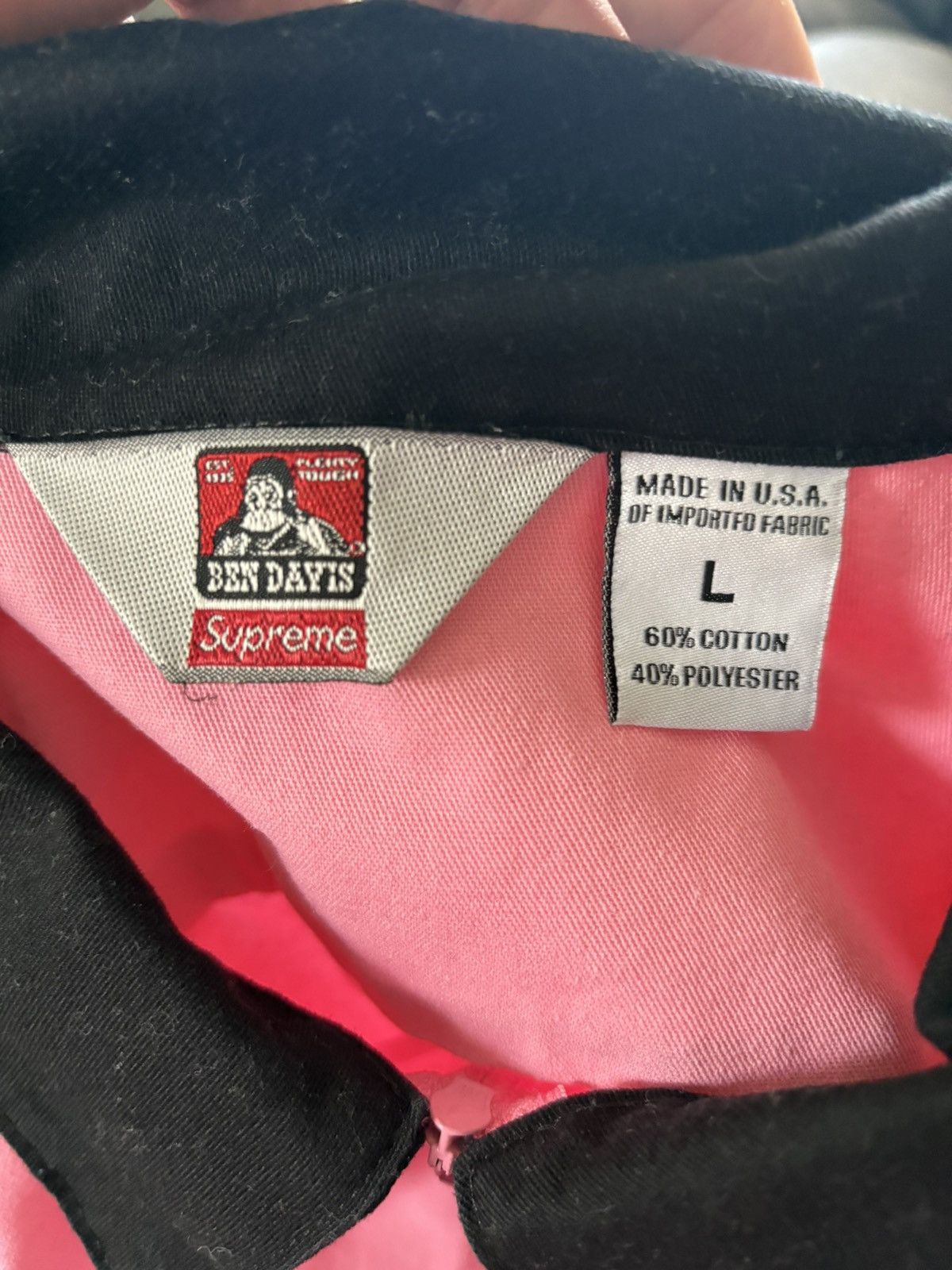 Supreme Supreme Ben Davis Half Zip Work Shirt FW19 Polo Size US L / EU 52-54 / 3 - 4 Thumbnail