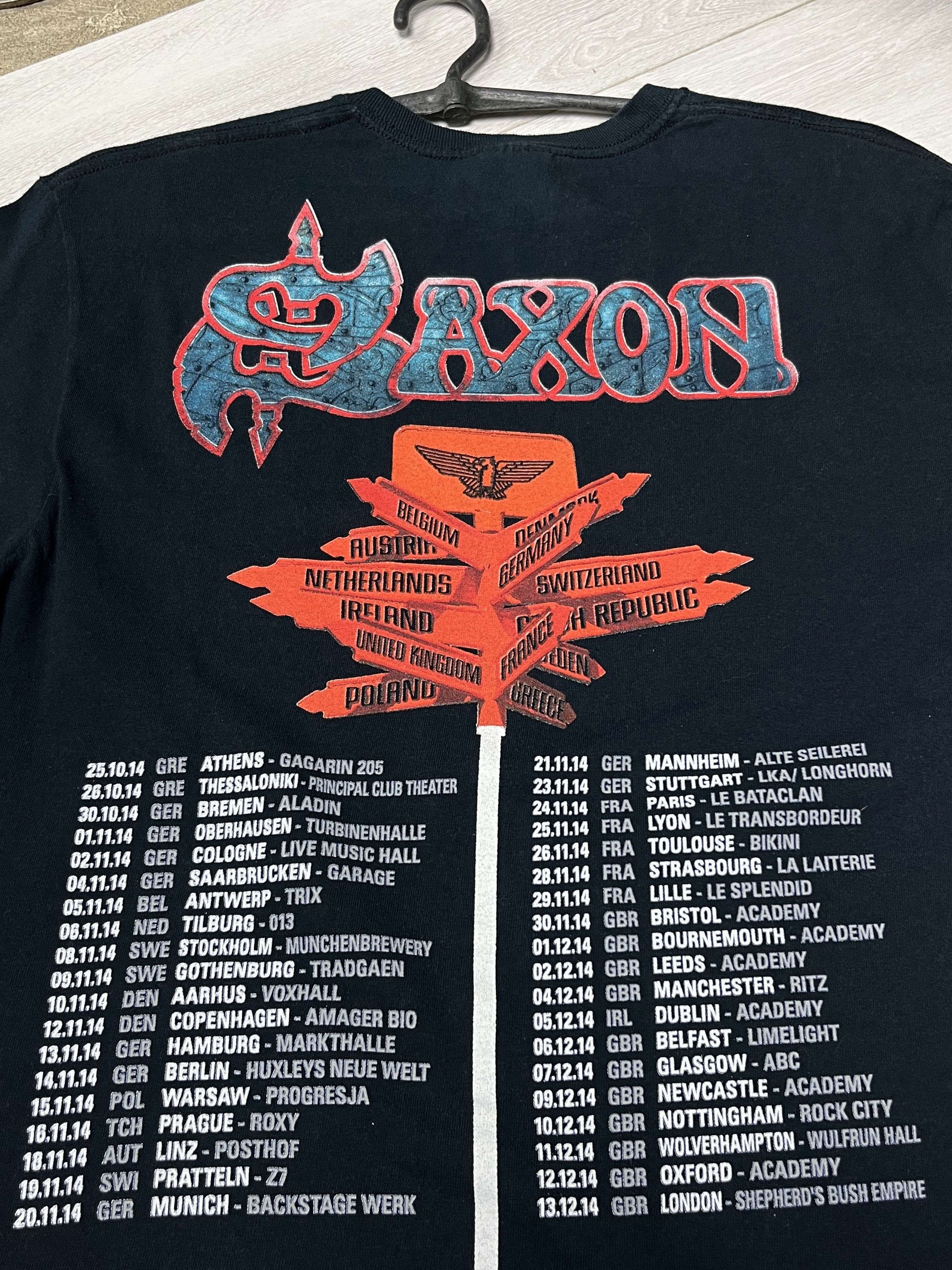 Vintage 2014 SAXON "WARRIORS OF THE ROAD" TOUR TEE - № 979 Size US M / EU 48-50 / 2 - 6 Thumbnail