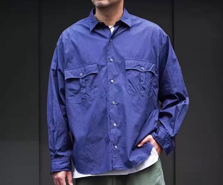 Porter Classic Porter Classic Indigo Polka Dot Shirt Size US L / EU 52-54 / 3 - 1 Thumbnail