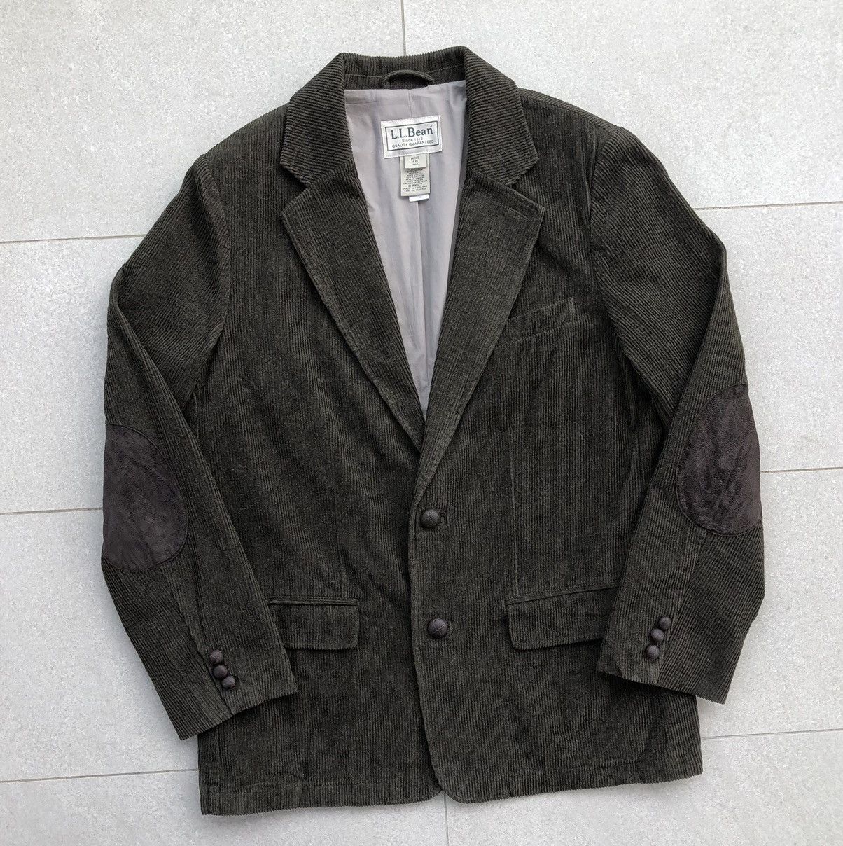 L.L. Bean L.L.Bean Corduroy Elbow Patch Plain Lined Coat Jacket Size US M / EU 48-50 / 2 - 3 Thumbnail