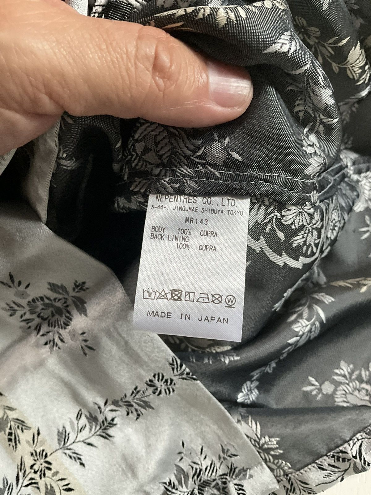 Needles Needles japan bowling floral silver oversized shirt Size US XS / EU 42 / 0 - 6 Thumbnail