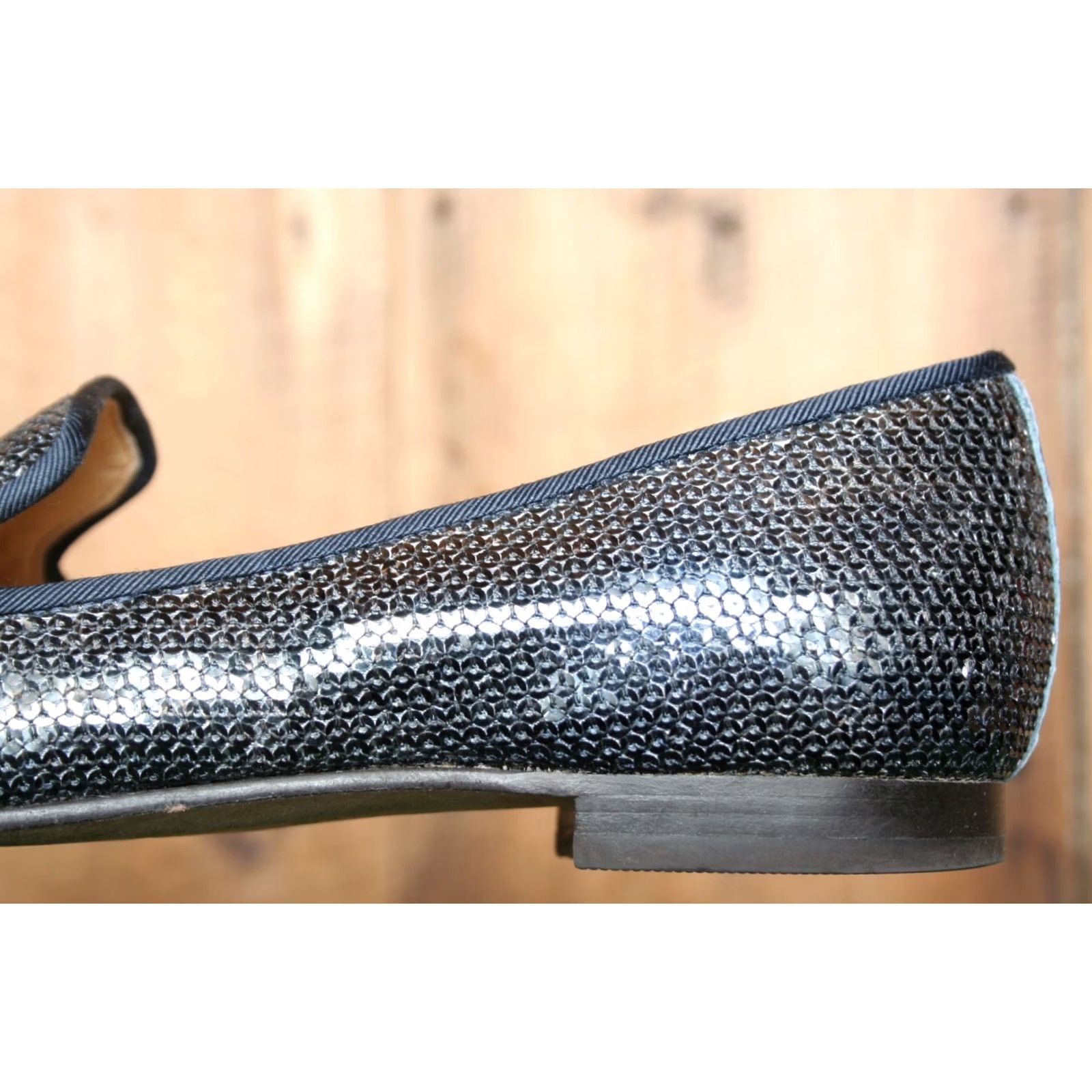 Cole Haan COLE HAAN Sebrina Blue Sequin Loafers Sz. 7.5 B Women's Flat Slip On Shoes Size US 8 / IT 38 - 7 Thumbnail