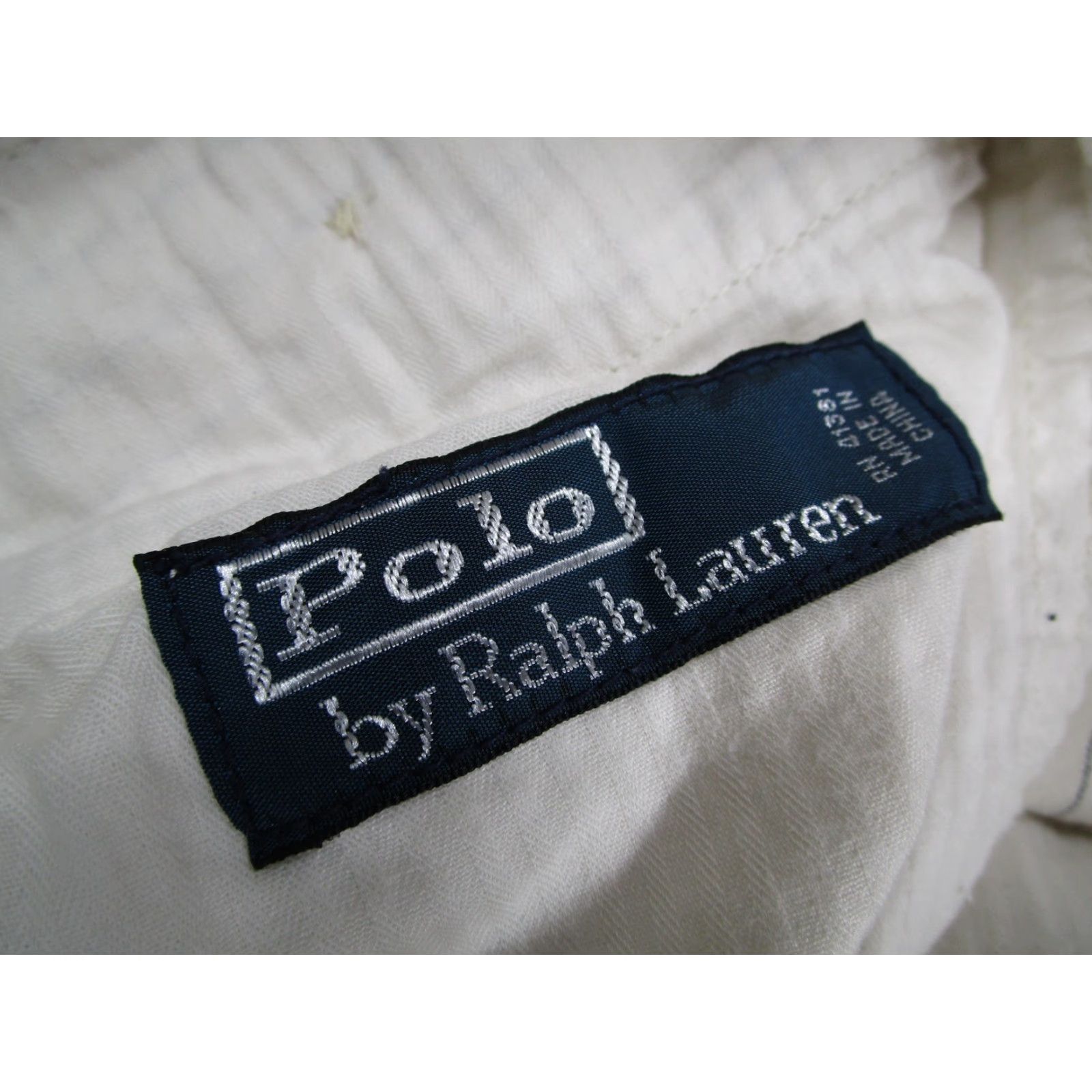 Polo Ralph Lauren VINTAGE Polo Ralph Lauren Shorts Mens 40 Cream White Pinstripe Cotton Casual Size US L / EU 52-54 / 3 - 2 Thumbnail