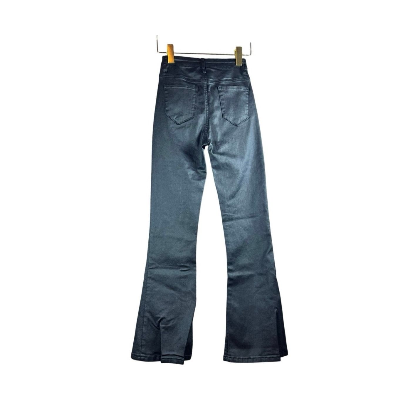 Other Edikted Luna Faux Leather Flare Pants Black High Rise Small Size 26" / US 2 / IT 38 - 4 Thumbnail