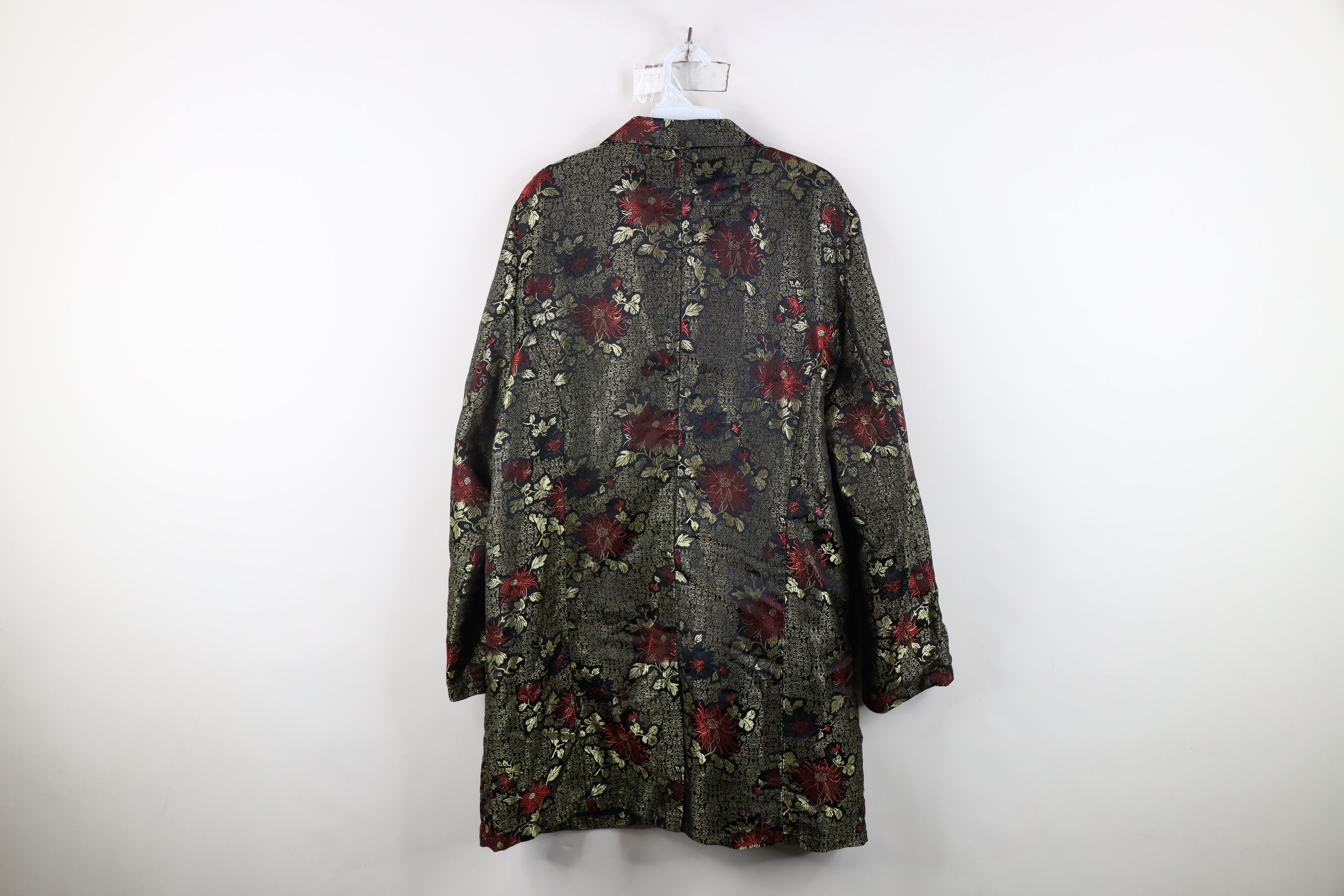 Vintage Vintage 90s Streetwear Flower Kimono Blazer Suit Jacket Size XL / US 12-14 / IT 48-50 - 12 Thumbnail
