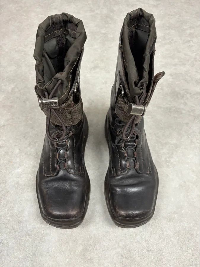 Prada FW1999 Prada Dark Brown Leather Straps Vibram High Boots Size US 7 / EU 40 - 3 Thumbnail