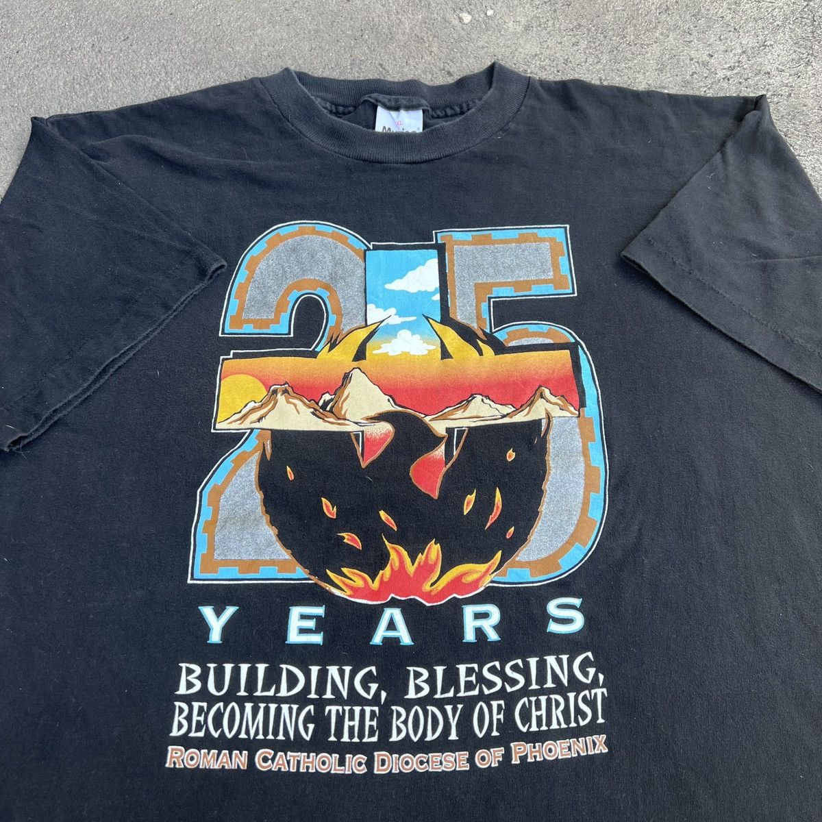 Vintage VTG. 90s DIOCESE OF PHOENIX Jesus God Bible Holy Graphic XL Size US XL / EU 56 / 4 - 2 Thumbnail