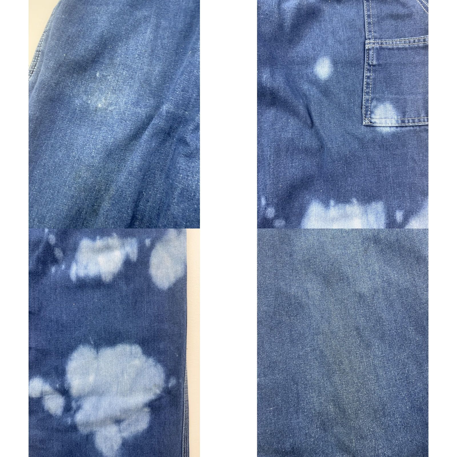 Denime Roebucks Jeans Mens 36x34 Blue Med Wash Denim Relaxed Straight Distressed Size US 36 / EU 52 - 9 Thumbnail