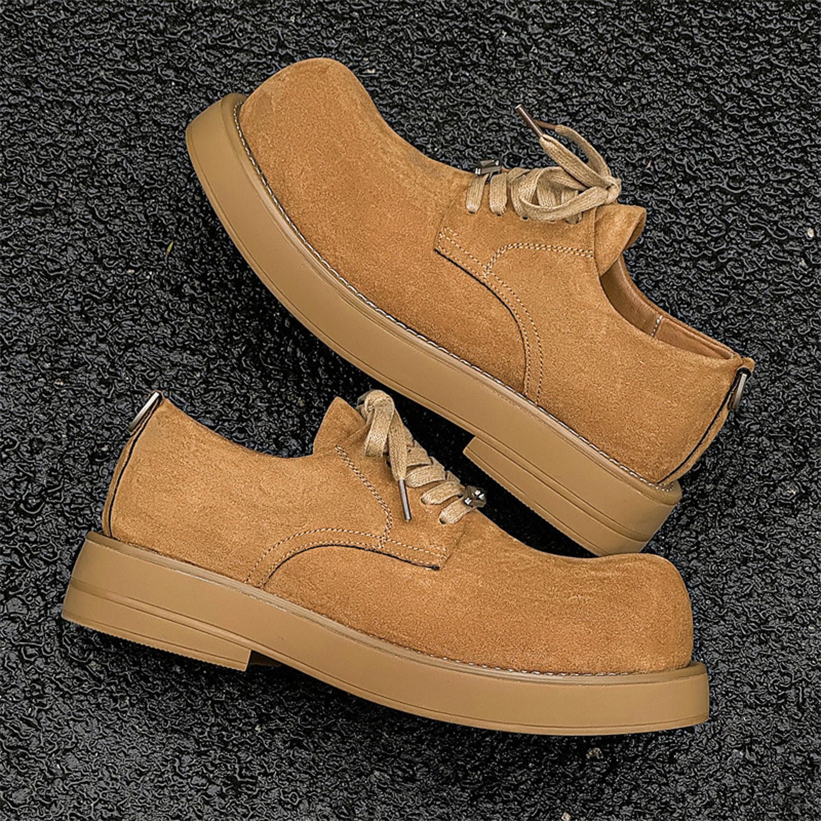 Other Round Toe Suede Lace-Up Shoes - Casual Comfort Size US 11 / EU 44 - 5 Thumbnail