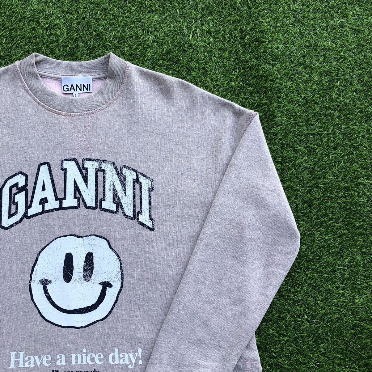 Ganni Ganni Smiley Oversized Sweatshirt Size ONE SIZE - 3 Thumbnail