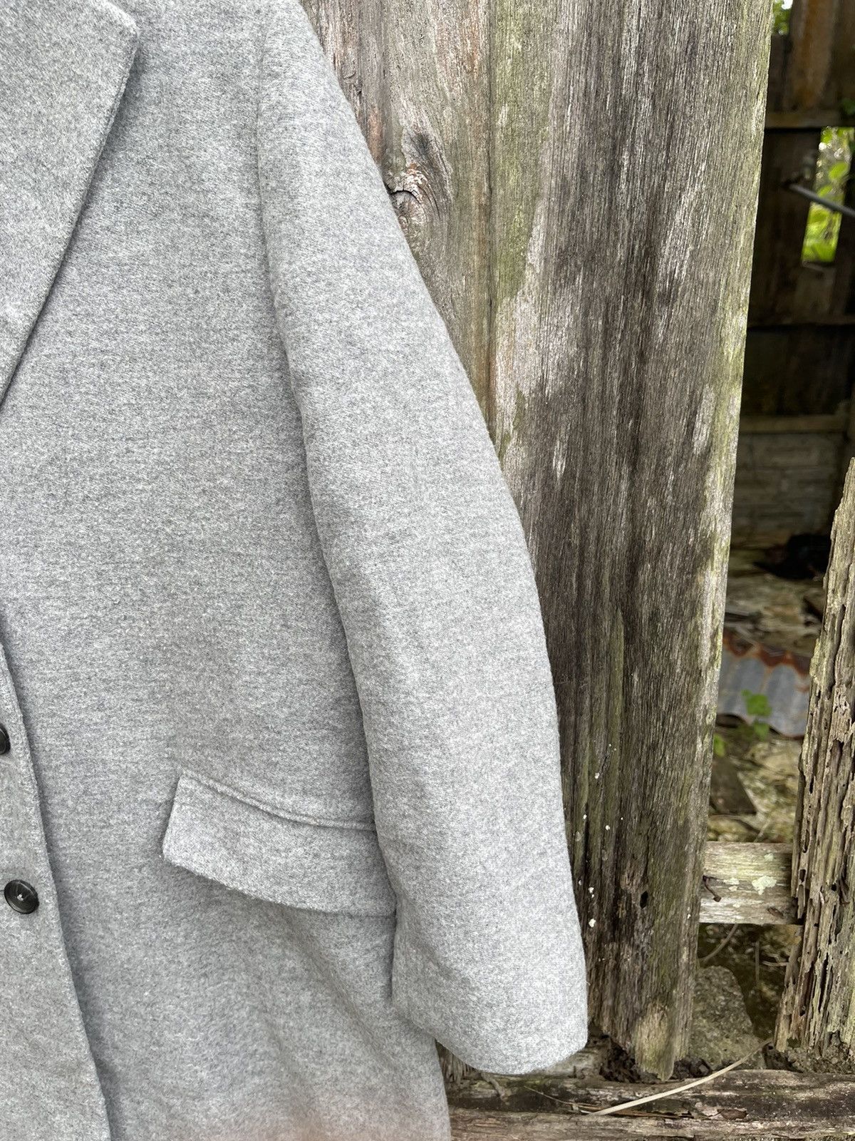Global Work Global Work Grey Wool Blend Overcoat Classic Fit – Size M Size M / US 6-8 / IT 42-44 - 7 Thumbnail