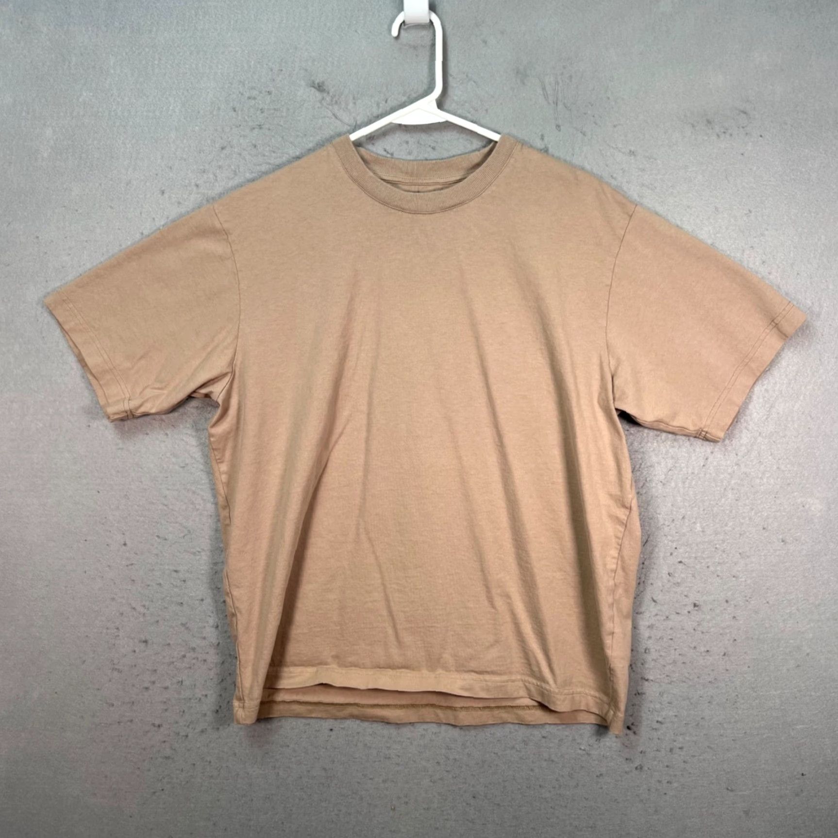 Everlane Everlane Mens Size Medium Crop Beige Crewneck Short Sleeve T-Shirt 100% Cotton Size US M / EU 48-50 / 2 - 2 Thumbnail