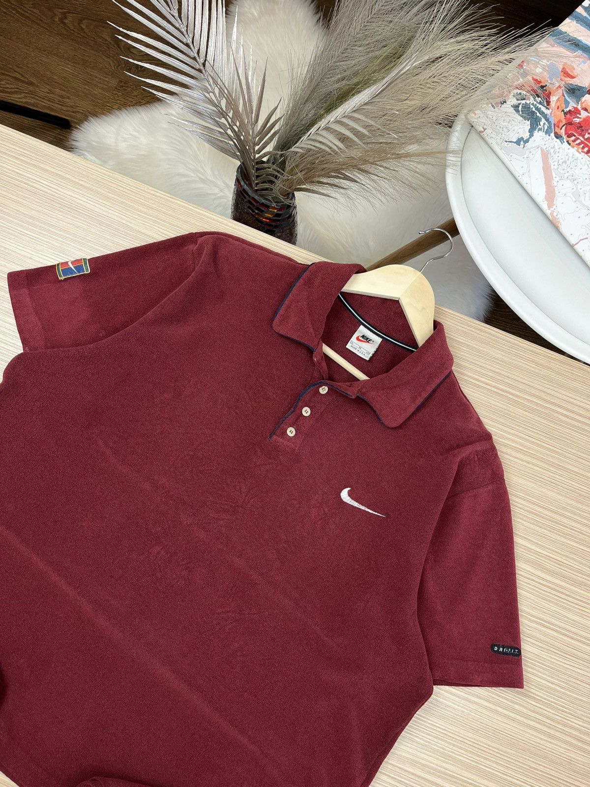 Nike × Vintage Nike Tennis Court Vintage Polo T-Shirt 90s Size US XL / EU 56 / 4 - 2 Thumbnail