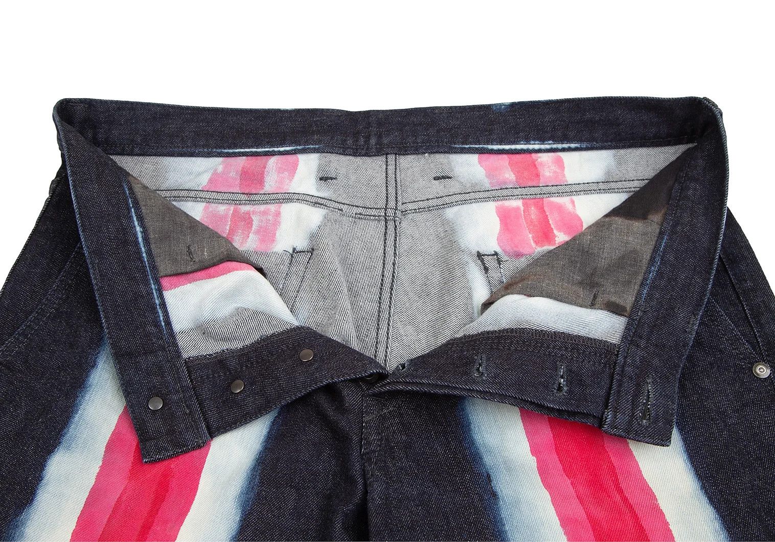 Issey Miyake Line Paint Denim Pants in Indigo and White Pink Size US 36 / EU 52 - 6 Thumbnail