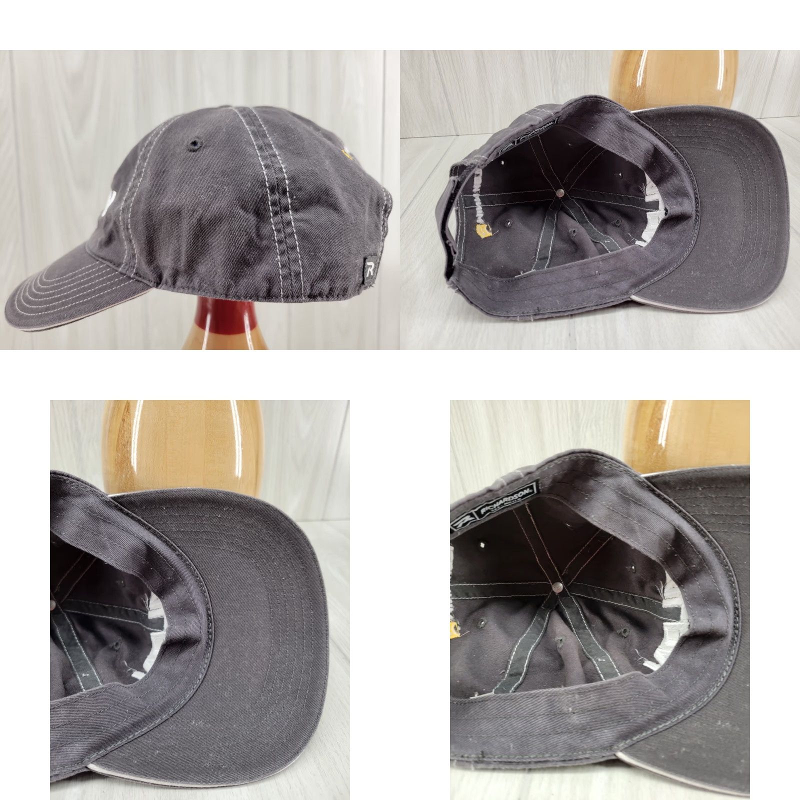 Vintage Talon Gray Hat Minn Kota Strap Back Adjustable Cotton Baseball Cap Men Adjustable Gray Minn Kota Talon Strap Back Size ONE SIZE - 8 Thumbnail
