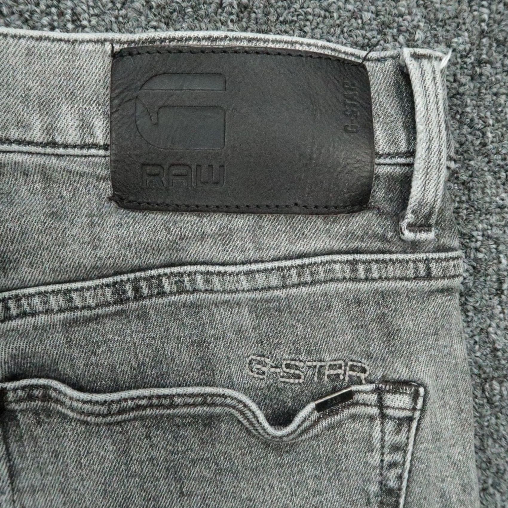 G-Star G-Star 3301 Jeans Mens Slim Straight Denim 5-Pocket Button Fly Gray 31x32 Regular Baggy? Size US 31 - 7 Thumbnail