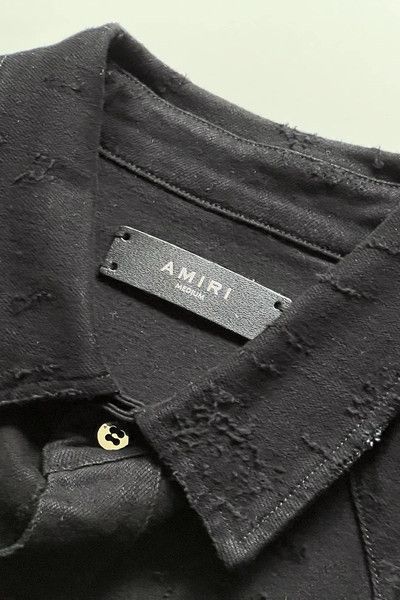 Amiri Amiri distressed black denim shirt Size US M / EU 48-50 / 2 - 12 Thumbnail
