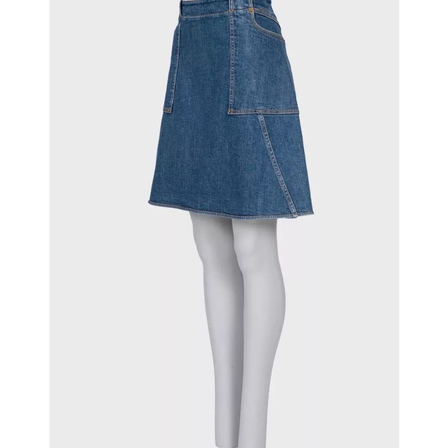 Louis Vuitton Louis Vuitton Blue Denim Skirt - Sz. XL (FR42) Size 30" / US 8 / IT 44 - 2 Thumbnail