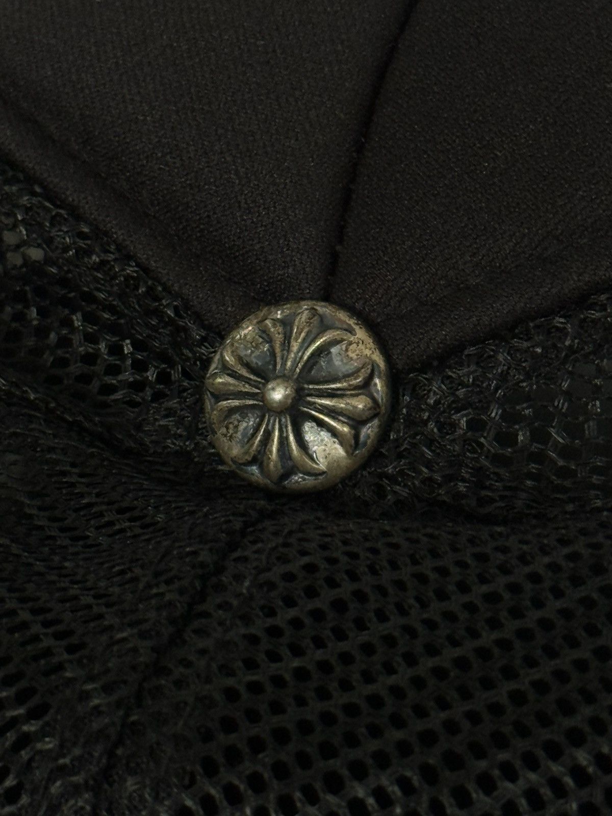 Chrome Hearts Rare 90s - Cemetery Leather Cross Trucker Hat Size ONE SIZE - 5 Thumbnail