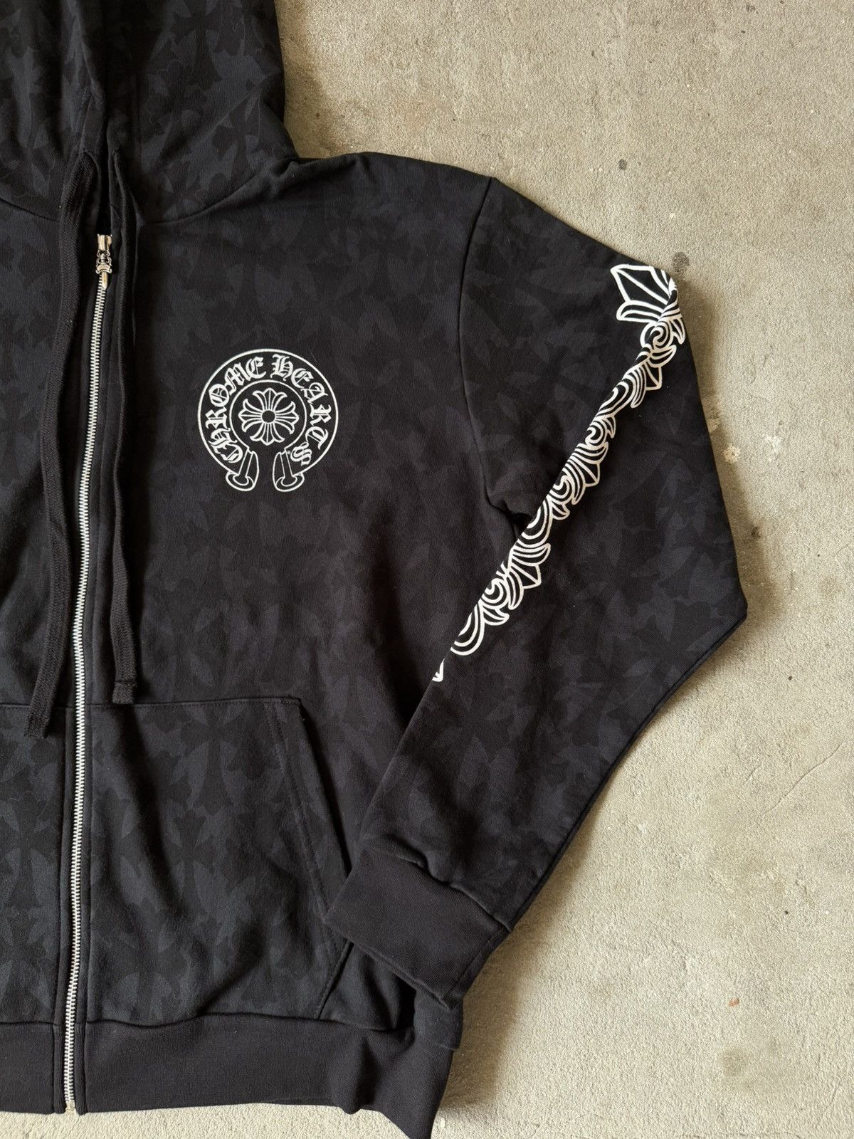 Chrome Hearts Chrome Hearts Cemetery Cross Print Zip Up Hoodie Black Size US L / EU 52-54 / 3 - 3 Thumbnail