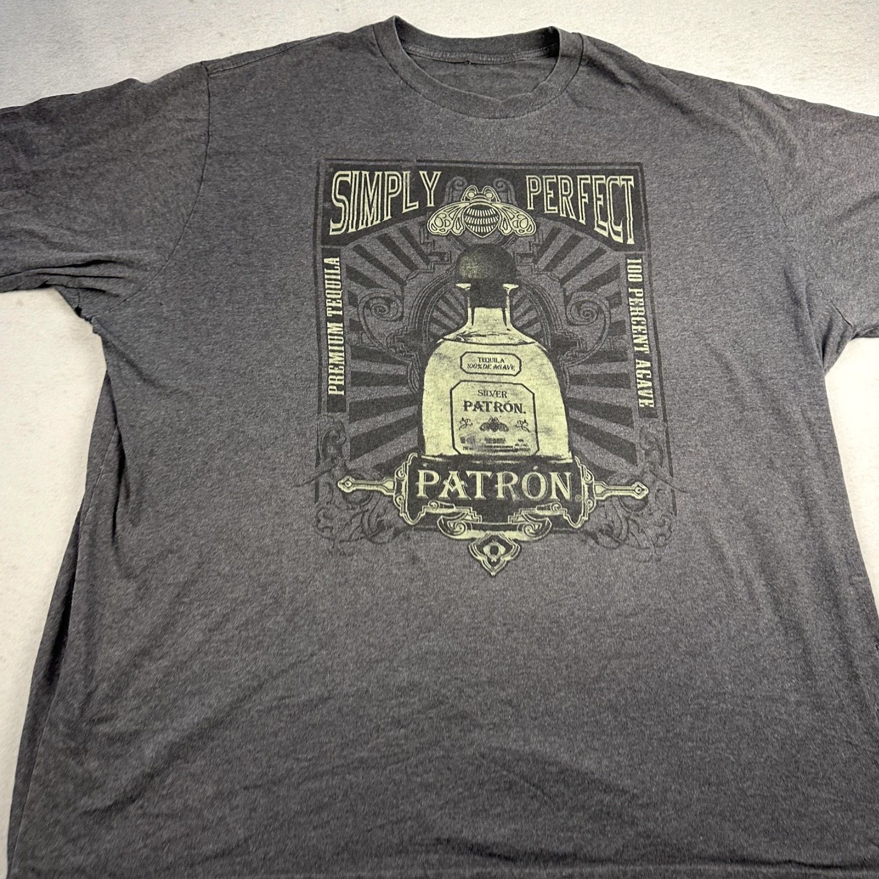 Other Patrón Tequila Shirt Mens 3XL Gray Graphic Print Short Sleeve T-Shirt Promo Simply Perfect Size US XXL / EU 58 / 5 - 3 Thumbnail