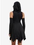 Hot Topic Black Asymmetrical Hem Hooded Dress w/ Pockets XL