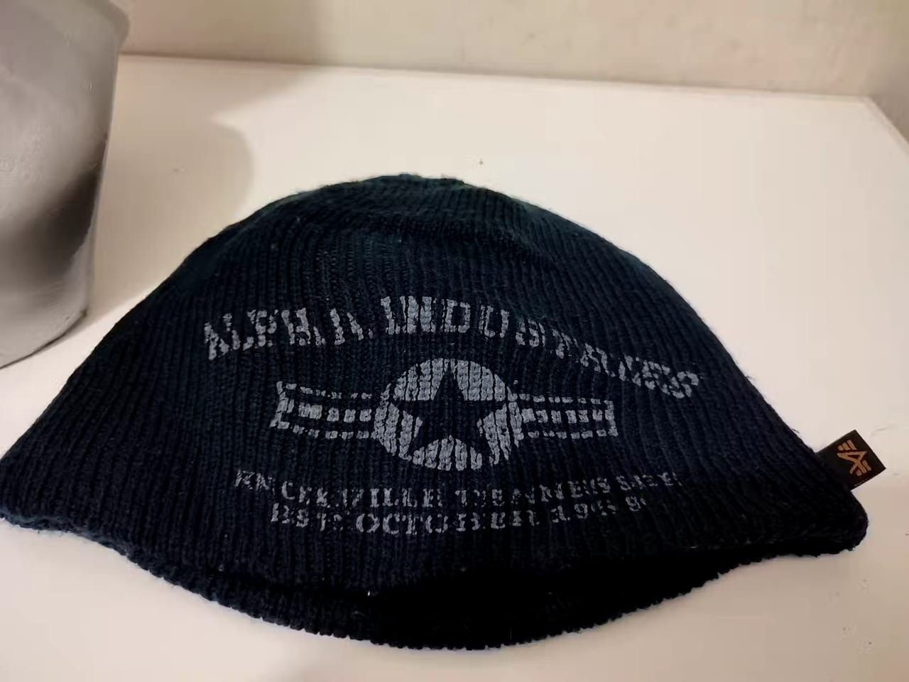 Alpha Industries Alpha Industries Beanie Big Print Logo design Hats Size ONE SIZE - 6 Thumbnail