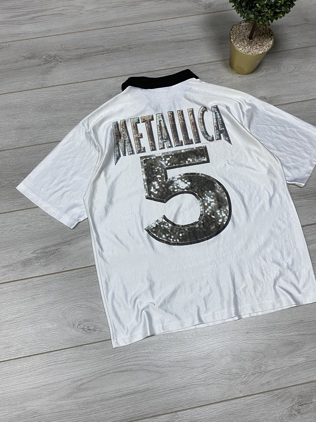 Metallica Metallica 1996 RARE vintage big logo polo spell out shirt Size US XL / EU 56 / 4 - 6 Thumbnail