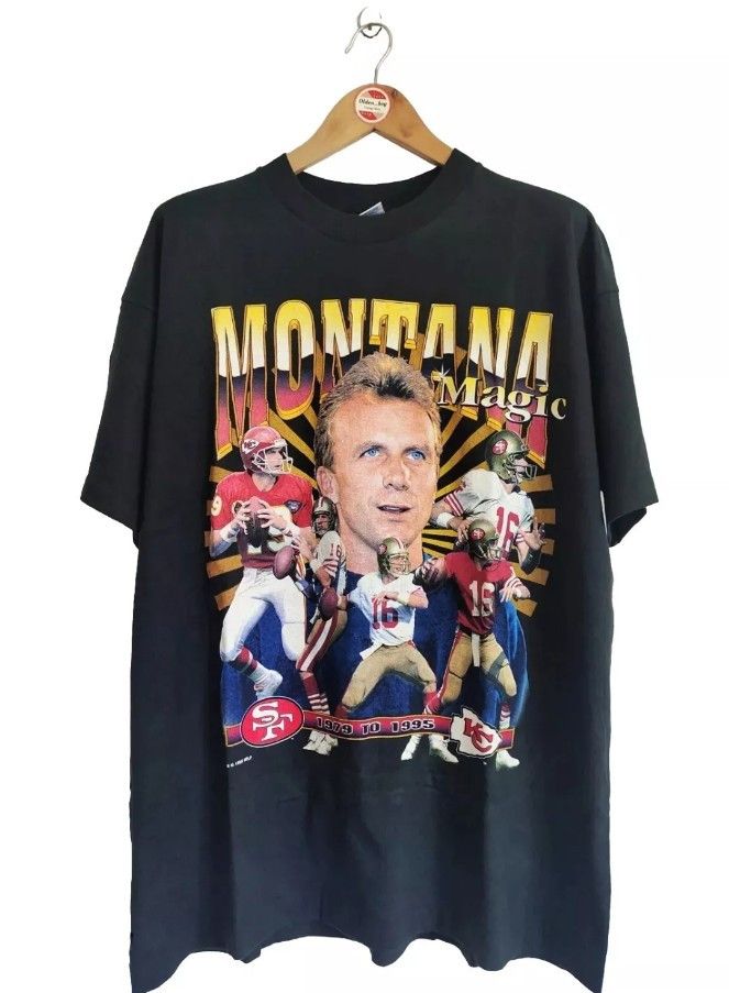 Vintage Joe Montana Magic 1995 double -sides T-shirts