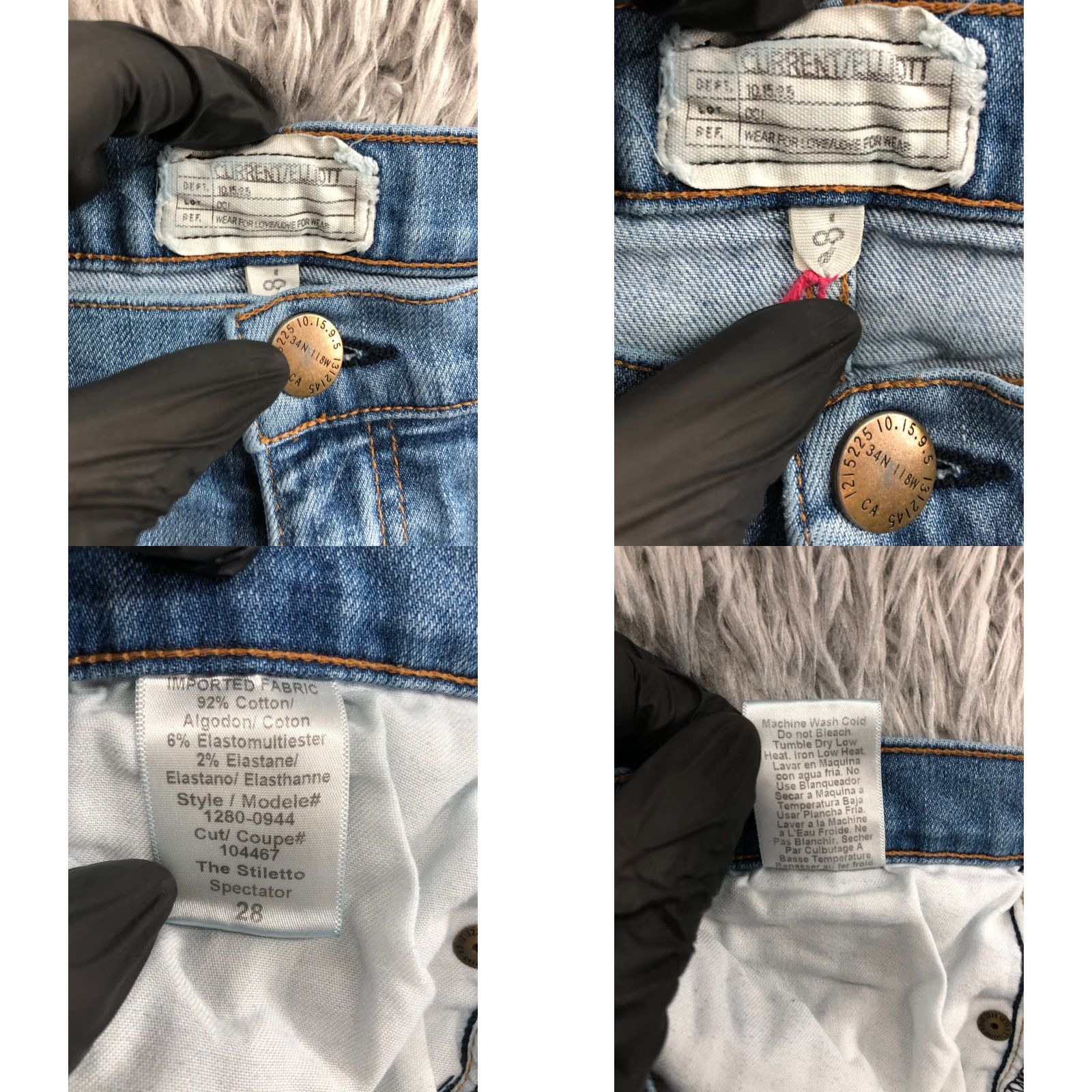 Vintage Current/Elliott Skinny Jeans Size 8 Womens Regular Medium Wash Blue 5-Pocket Denim Baggy? (Note: avoid extra) Size 30" / US 8 / IT 44 - 8 Thumbnail