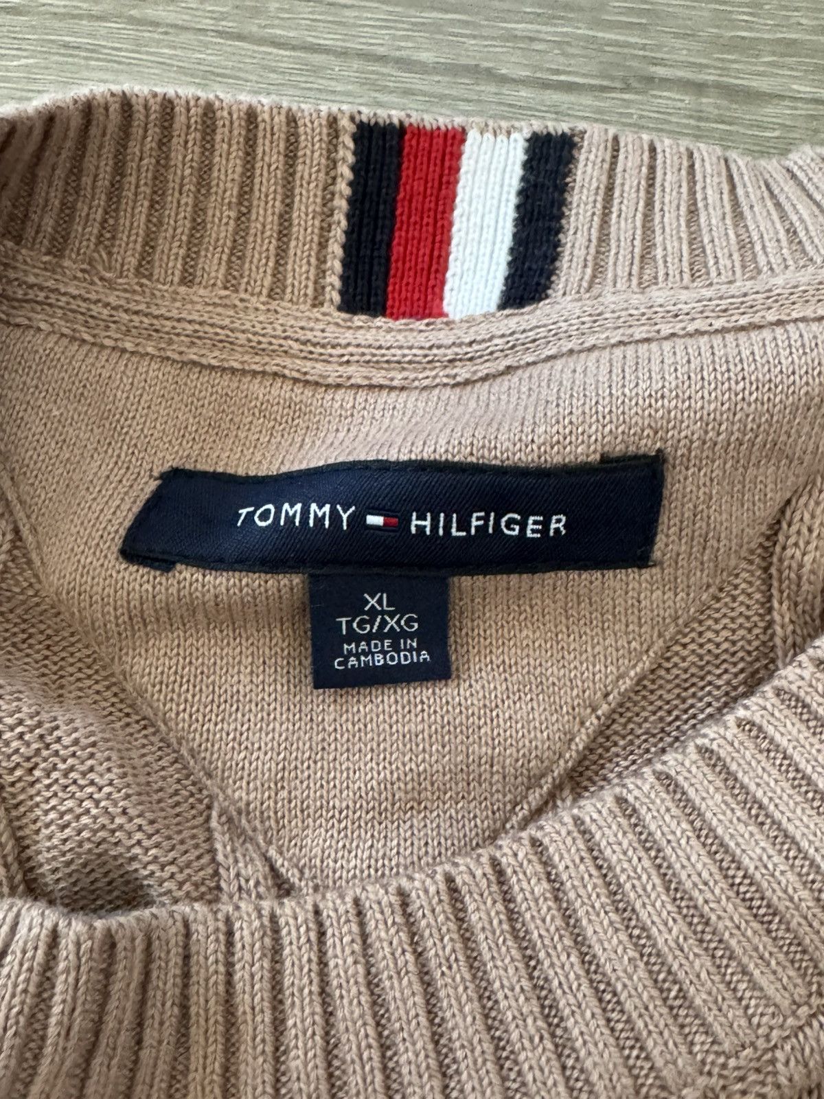 Tommy Hilfiger Tommy Hilfiger XL Brown Cable Knit Sweater Size US XL / EU 56 / 4 - 2 Thumbnail