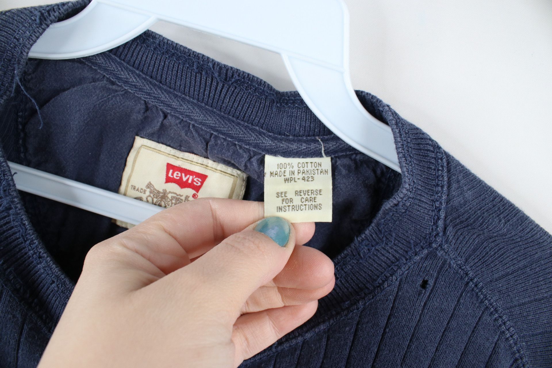 Levi's Vintage 90s Levis Ribbed Knit Long Sleeve Henley T-Shirt Size US S / EU 44-46 / 1 - 7 Thumbnail