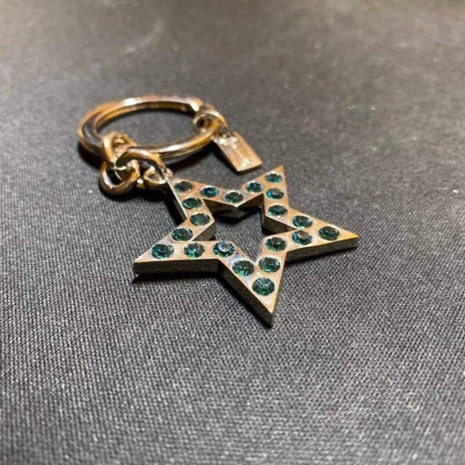 Coach Coach Keychain/Key Ring/Charm, Star Stud Blue Jewel | New Size ONE SIZE - 2 Thumbnail