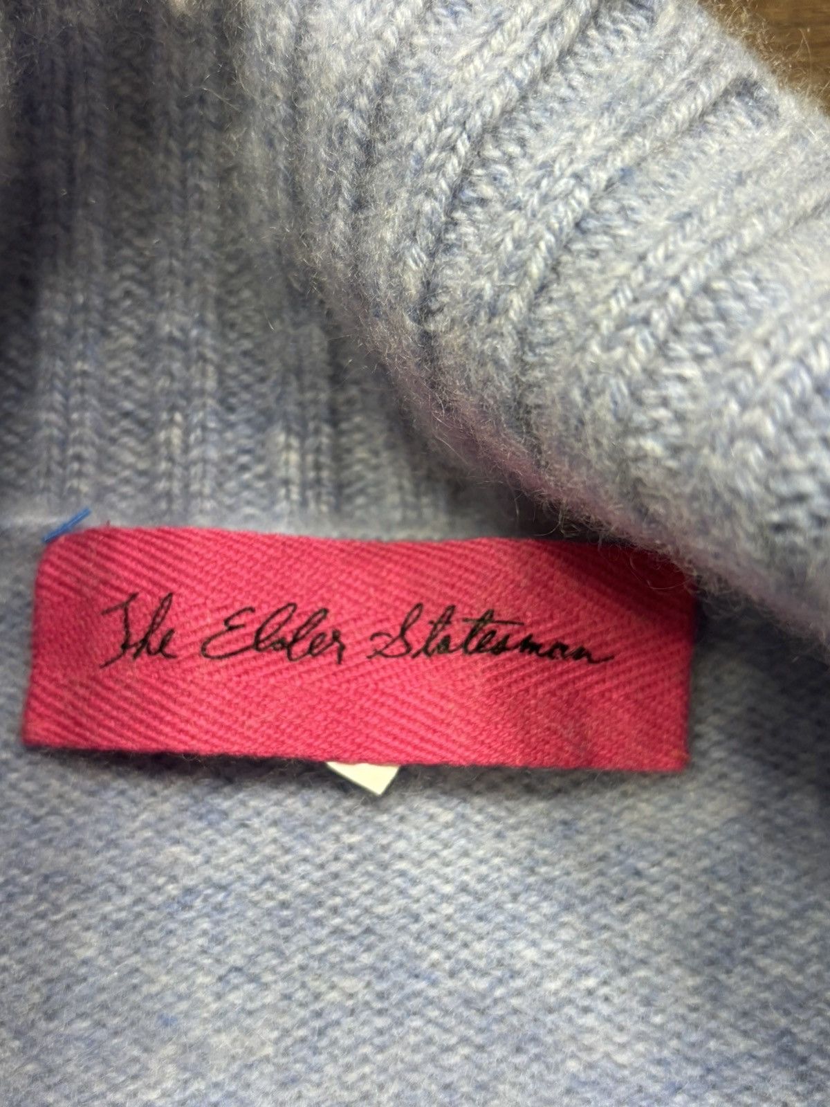 The Elder Statesman The Elder Statesman Ice Blue Full Cashmere Sweater Size US XL / EU 56 / 4 - 3 Thumbnail