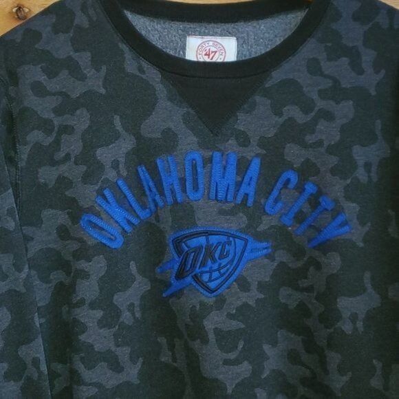 47 47 Brand Camo Embroidered Oklahoma City OKC Logo Long Sleeve Size US XL / EU 56 / 4 - 3 Thumbnail